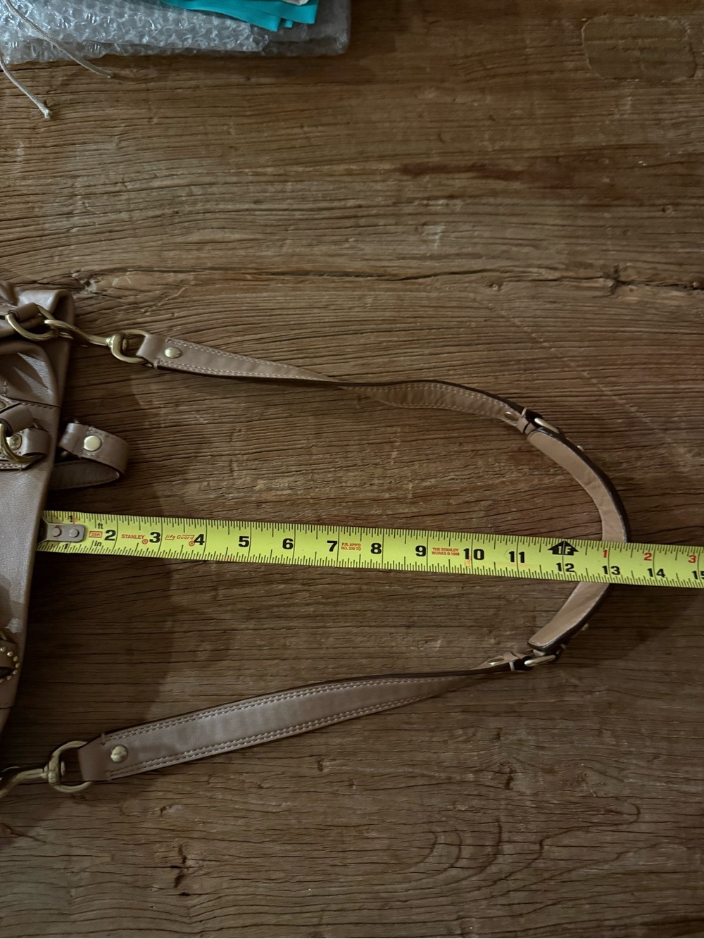 Coach Pebbled Leather Shoulder Satchel in Taupe - Picture 12 of 12